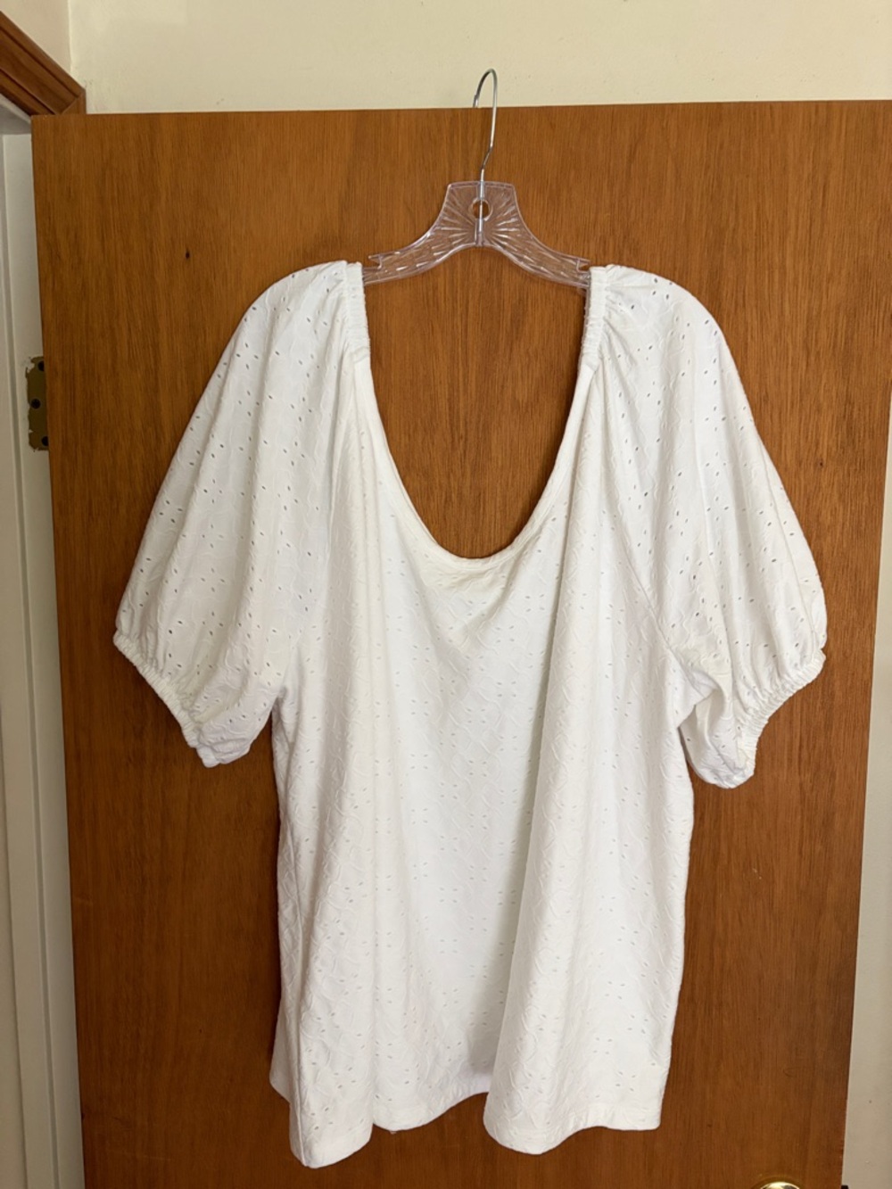 Ava Viv Eyelet Boho Summer Prairie NWT Stretch Short Sleeve Feminine 1980s Sz3X